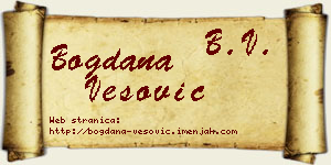 Bogdana Vesović vizit kartica